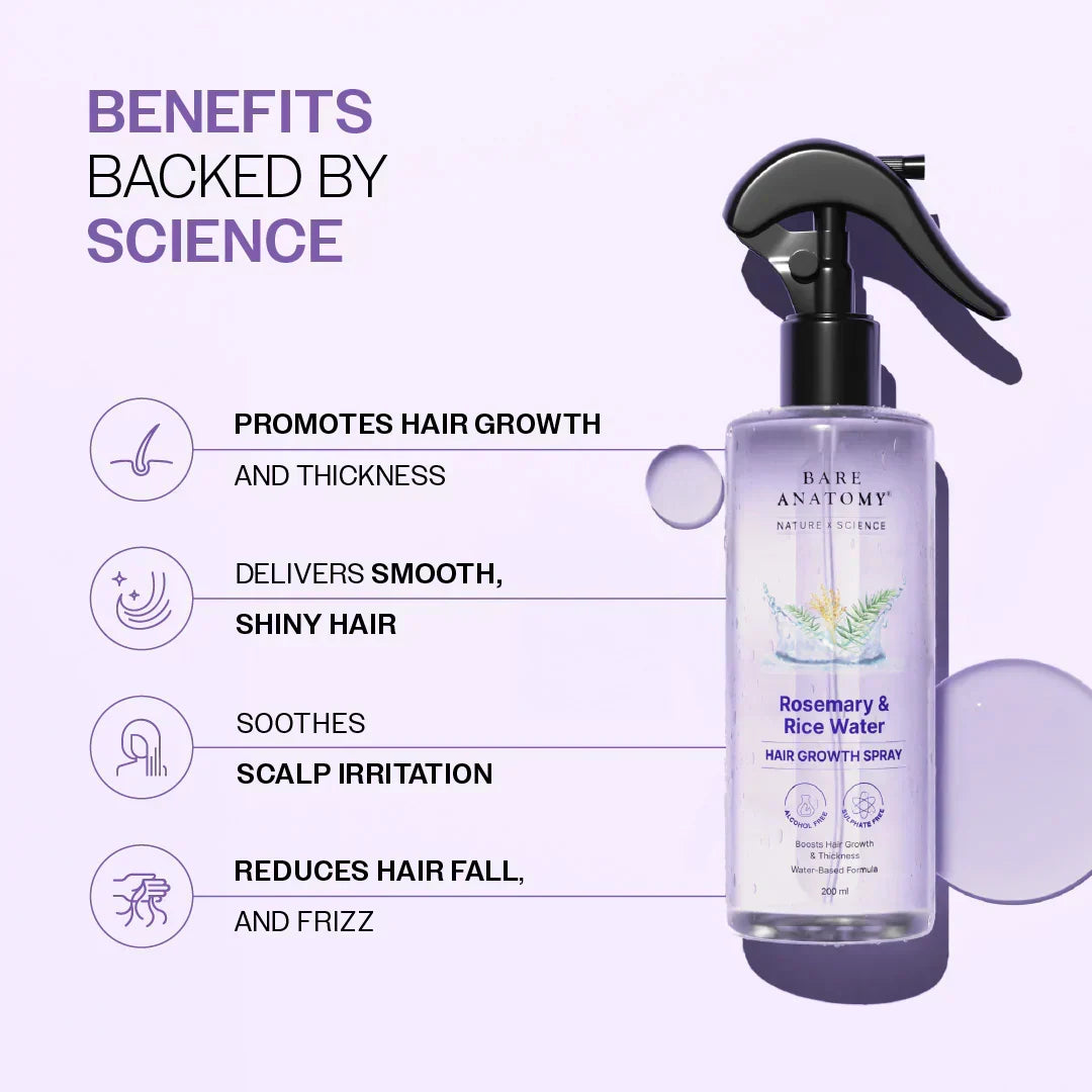 Rosemary & Rice Water Hair Growth Spray